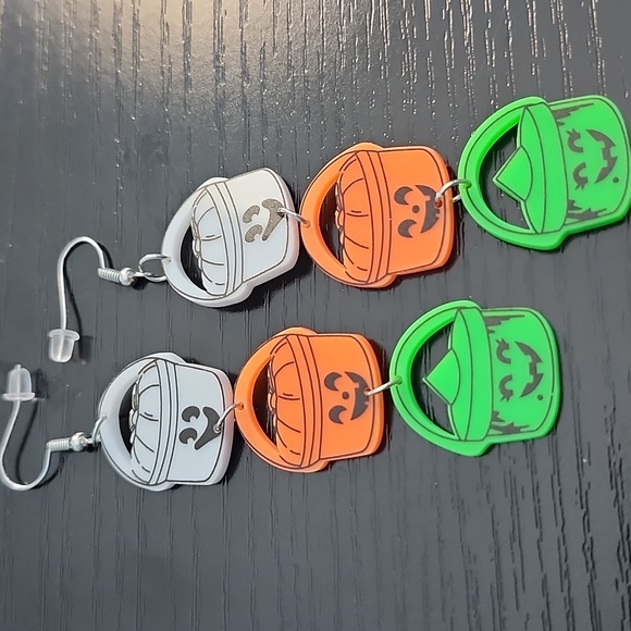 None Jewelry - McDonalds Halloween Bucket inspired Earrings